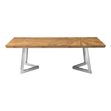 Gabar natural bamboo coffee table, close up view 3
