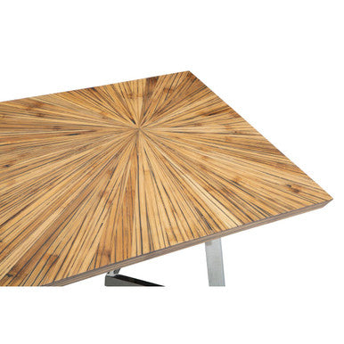 Gabar natural bamboo coffee table, close up view 2