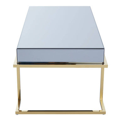 Kaso grey mirrored gold coffee table, base detail
