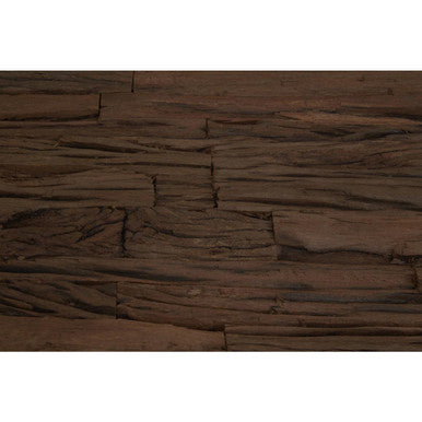 Kerala natural recycled wood cross base coffee table, close up view 2