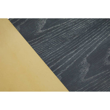 Serrano black oak veneer marble coffee table, close up view 3