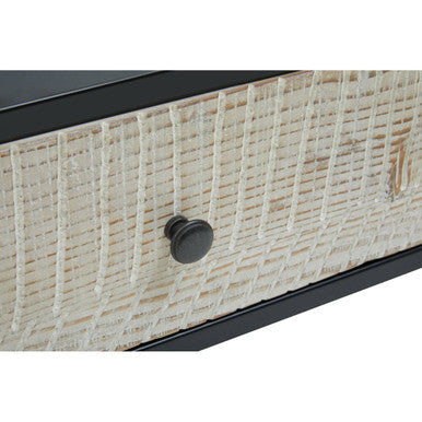 Luxor grey recycled pine coffee table, styled living room 2