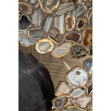 Rabia natural agate coffee table, styled living room 3