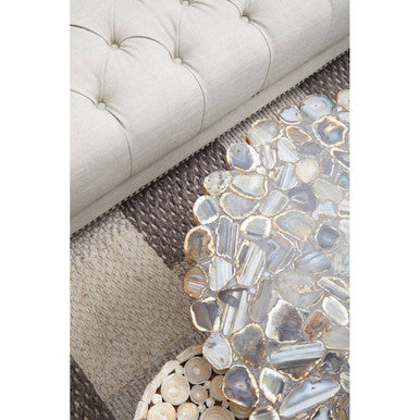 Rabia natural agate coffee table, styled living room 5