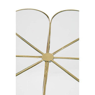 Rabia mirrored petal design coffee table, close up view 2