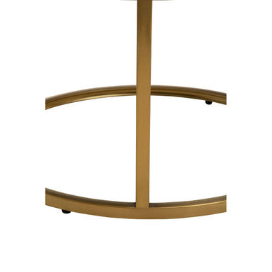 Alana black glass nesting coffee tables, close up view 4
