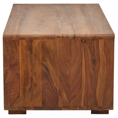 Surati sheesham wood coffee table, side angle