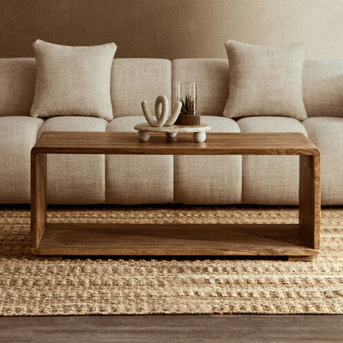 Surati sheesham wood coffee table, living room setting