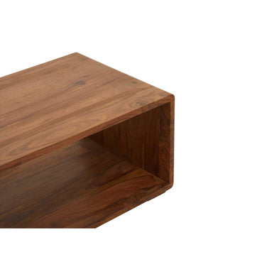 Surati sheesham wood coffee table, close up view 3