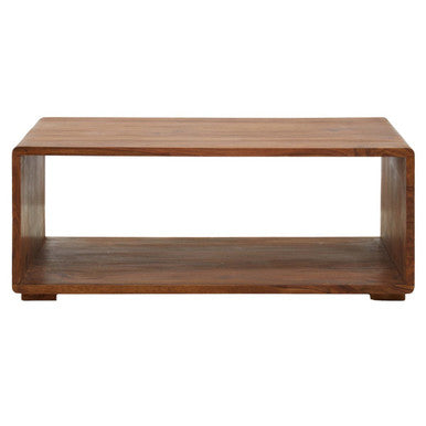 Surati sheesham wood coffee table, styled room view