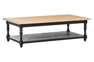 Kensington Townhouse grey wash coffee table, tabletop detail