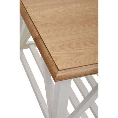 Parkside natural oak coffee table, close up view 2