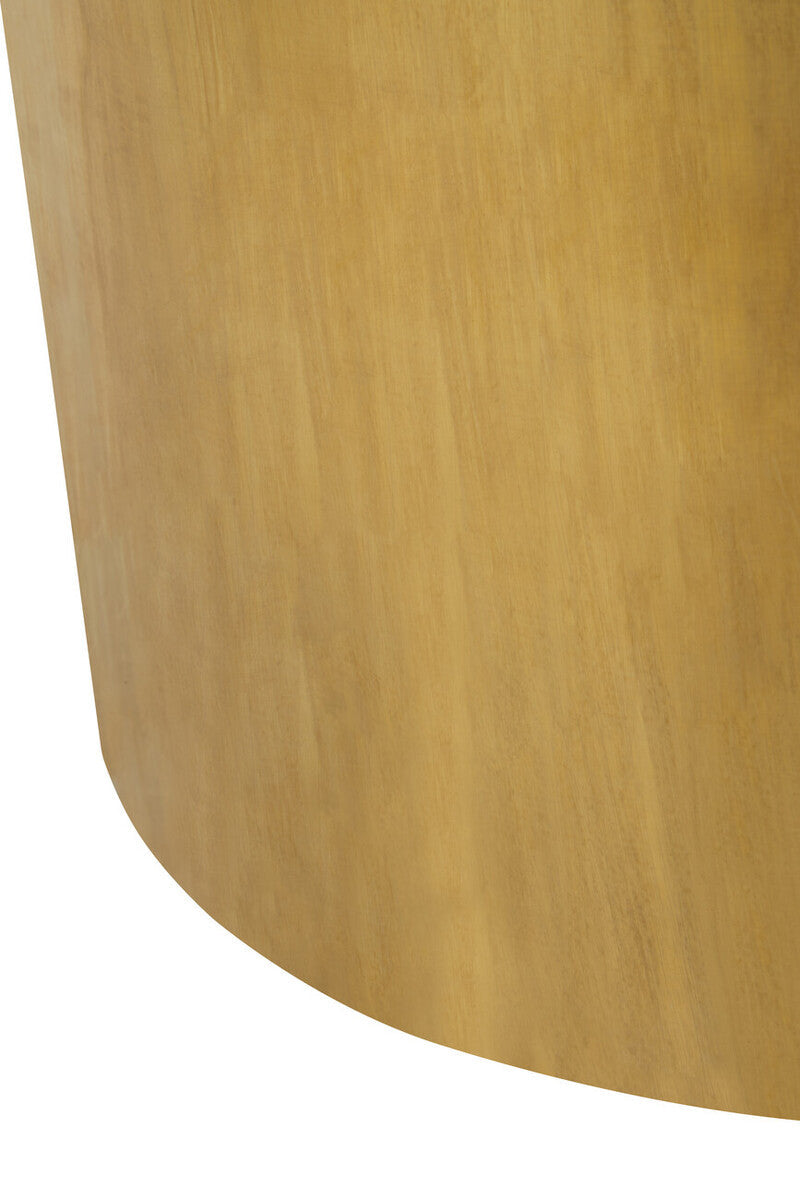 Fusion bone inlay round coffee table, close up view 3