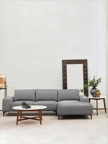 Myan white marble round coffee table, styled living room 6