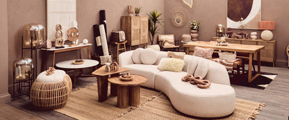 Myan white marble round coffee table, styled living room 13