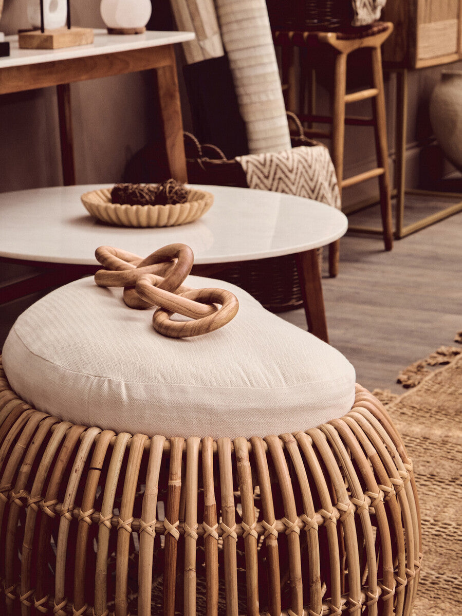 Myan white marble round coffee table, styled living room 17