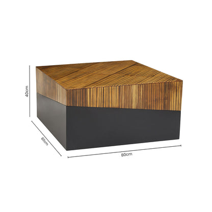 Gabor small square bamboo coffee table, additional view