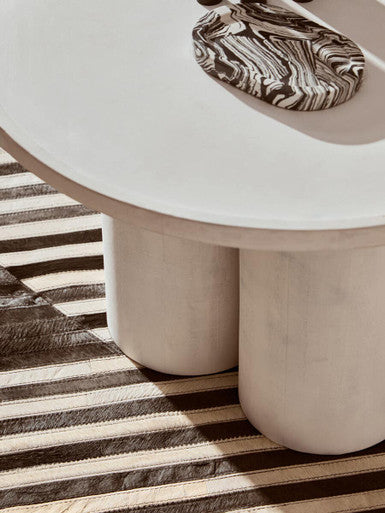 Walsa Whitewash Mango Wood Column Detail Coffee Table