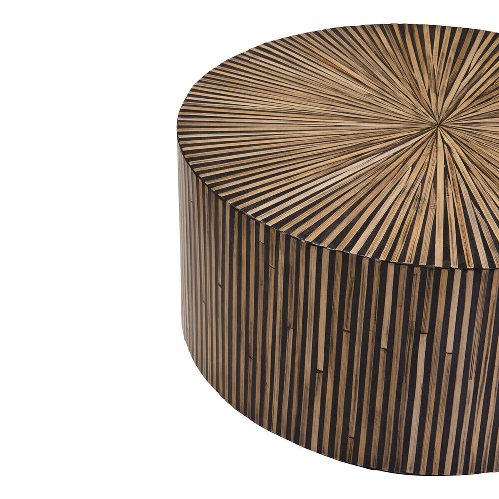 Bambusa Bamboo Inlay Round Coffee Table