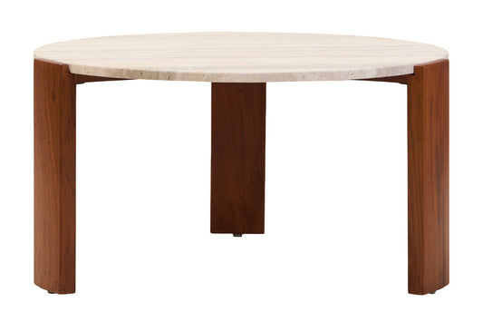 Palermo Round Travertine Top Large Coffee Table