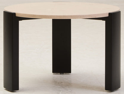 Palermo Round Cream Marble Top Small Coffee Table