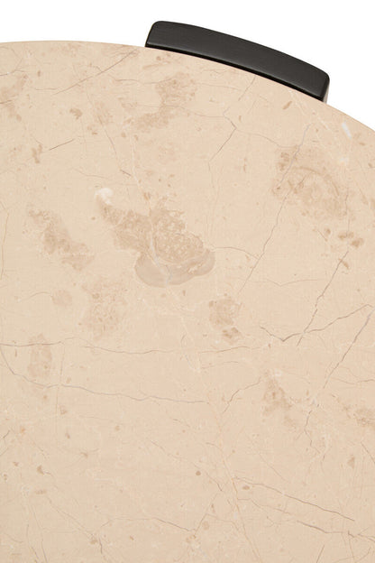 Palermo Round Cream Marble Top Small Coffee Table