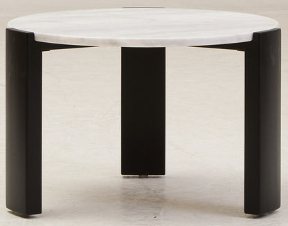 Palermo Round White Marble Top Small Coffee Table