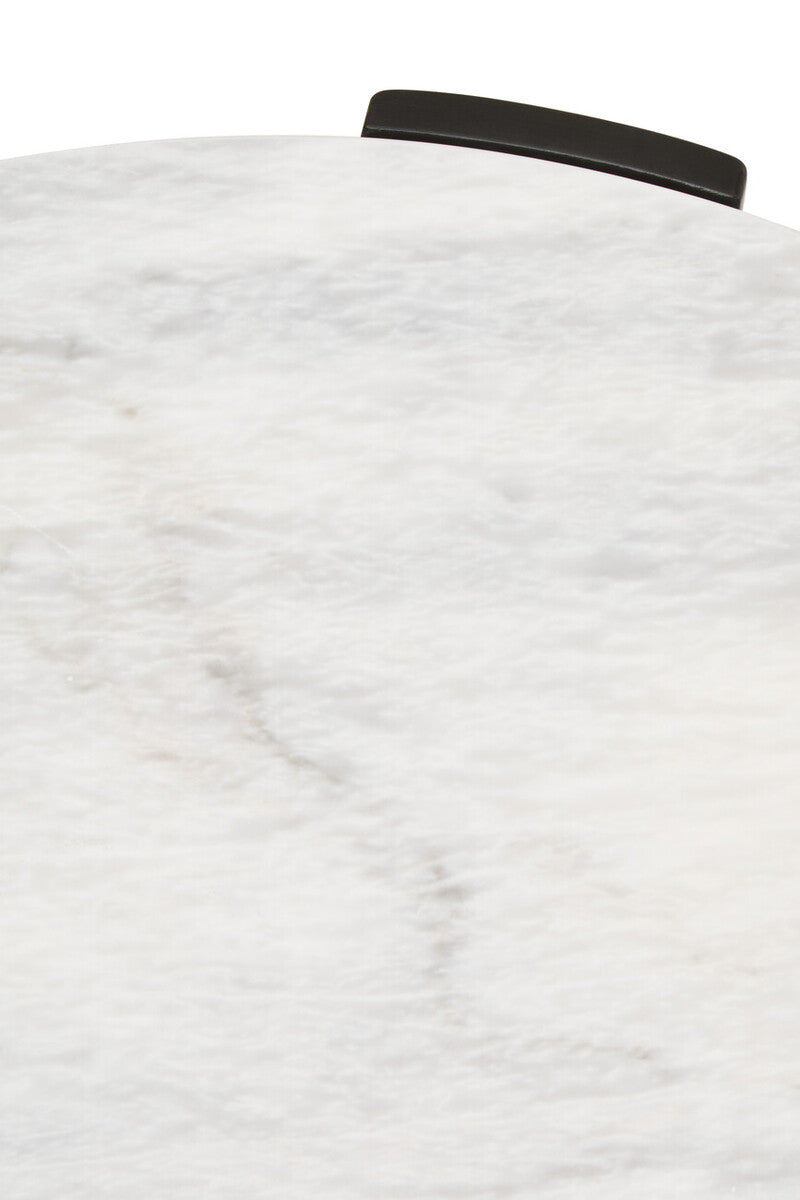 Palermo Round White Marble Top Small Coffee Table