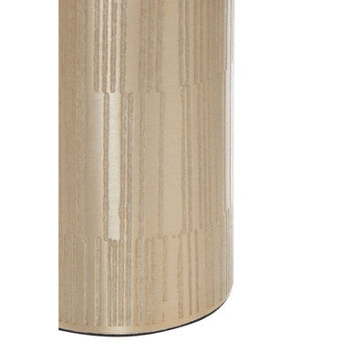 Close-up detail of the champagne finish on the Allegra Soap Dispenser