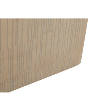 Allegra Champagne Line-Effect Aluminium Tissue Box 13 cm