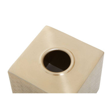 Allegra Champagne Etched Aluminium Tissue Box 13 cm