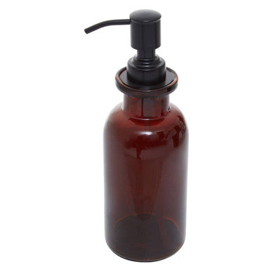 Allegra Kiara Brown Glass Soap Dispenser product shot