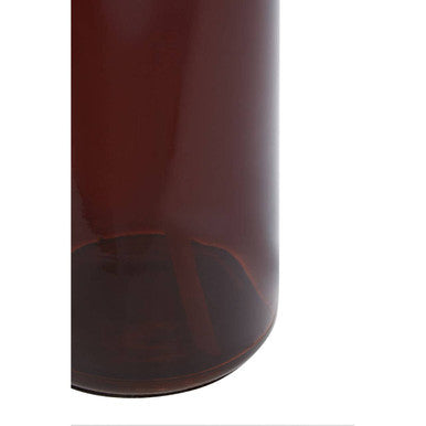 Close-up detail of the brown glass on the Allegra Kiara Soap Dispenser