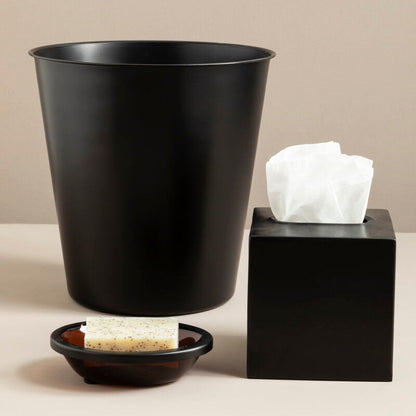 Allegra Black Stainless Steel Tissue Box 13 cm
