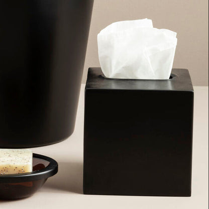Allegra Black Stainless Steel Tissue Box 13 cm