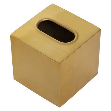 Allegra Gold Stainless Steel Tissue Box 13 cm