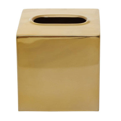 Allegra Gold Stainless Steel Tissue Box 13 cm
