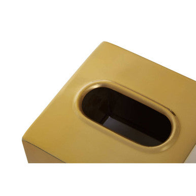 Allegra Gold Stainless Steel Tissue Box 13 cm
