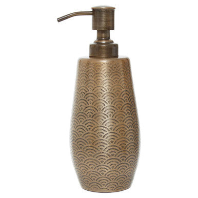 Allegra Gold Etched Soap Dispenser, 200ml, main product image