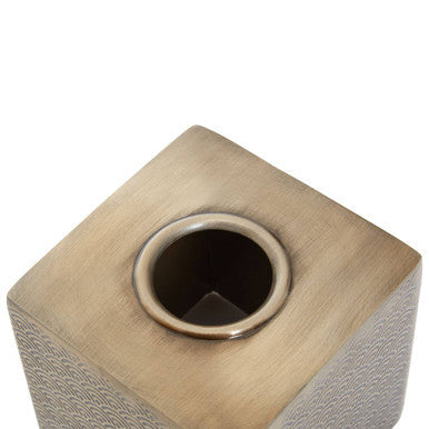 Allegra Gold Etched Aluminium Tissue Box 13 cm