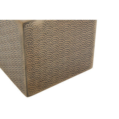 Allegra Gold Etched Aluminium Tissue Box 13 cm
