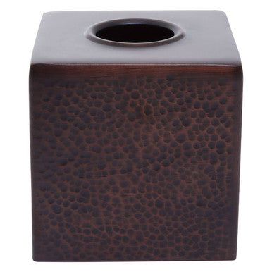 Allegra Bronze Hammered Aluminium Tissue Box 13 cm
