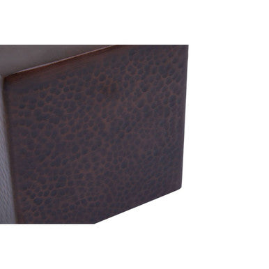 Allegra Bronze Hammered Aluminium Tissue Box 13 cm