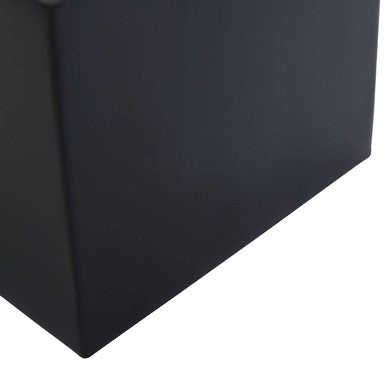 Allegra Black Stainless Steel Tissue Box with Green Detail 13 cm
