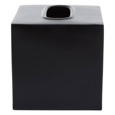 Allegra Black and Gold Stainless Steel Tissue Box 13 cm