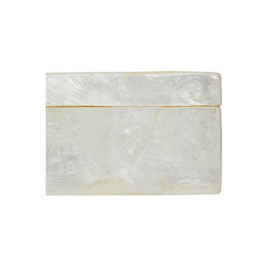 Palu White Seashell Rectangular Tissue Box 27 cm