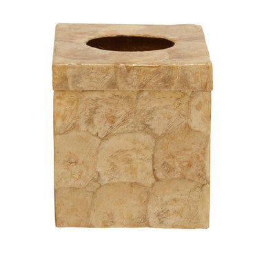 Palu Beige Seashell Square Tissue Box 15 cm