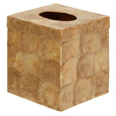 Palu Beige Seashell Square Tissue Box 15 cm