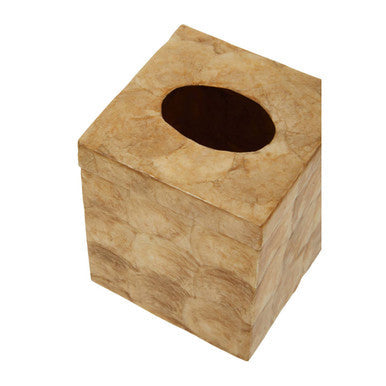 Palu Beige Seashell Square Tissue Box 15 cm