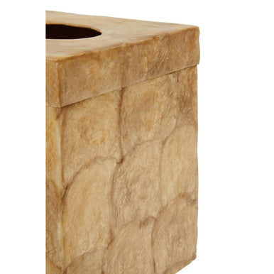 Palu Beige Seashell Square Tissue Box 15 cm